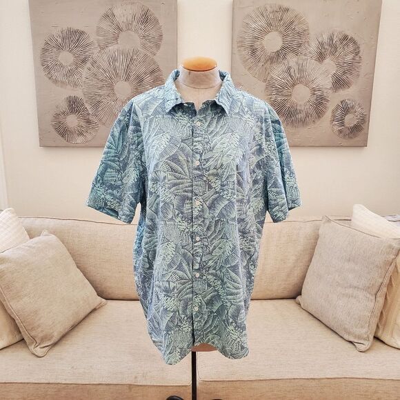 Quicksilver Hawaii Feeling Fine Short Sleeve Shirt Button Down Shirt sz XL - Picture 1 of 9